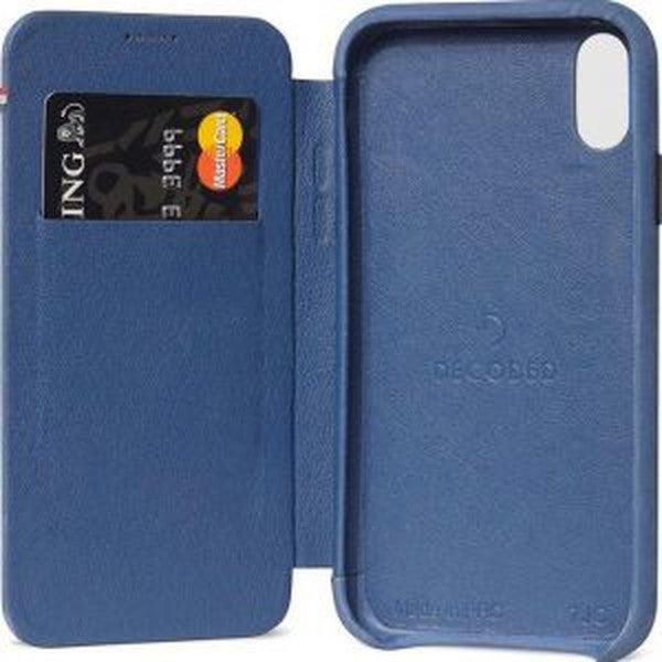 Decoded Leder Slim Wallet für iPhone XR, hellblau D8IPO61SW3LB