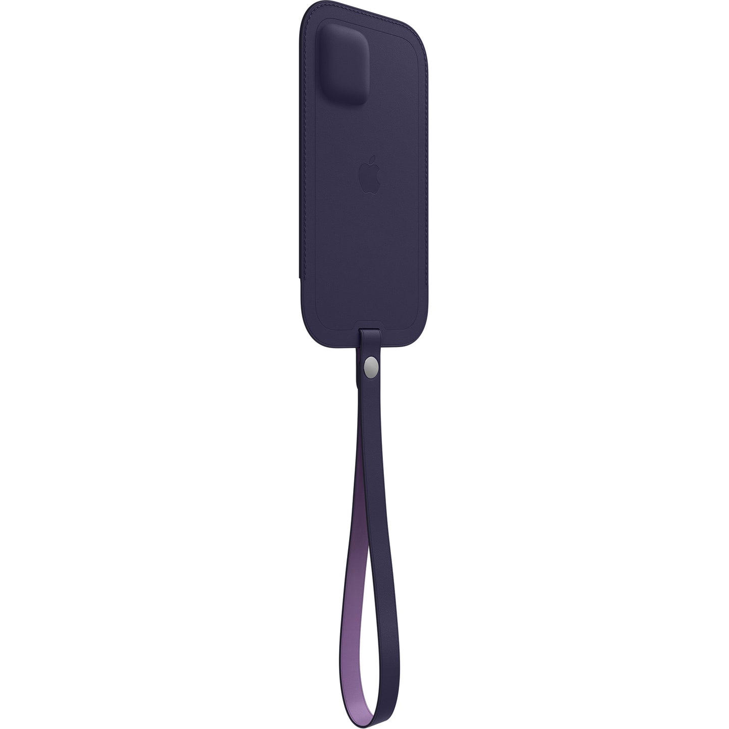 Apple Lederhülle mit MagSafe für iPhone 12 Pro Max dunkelviolett – Detail