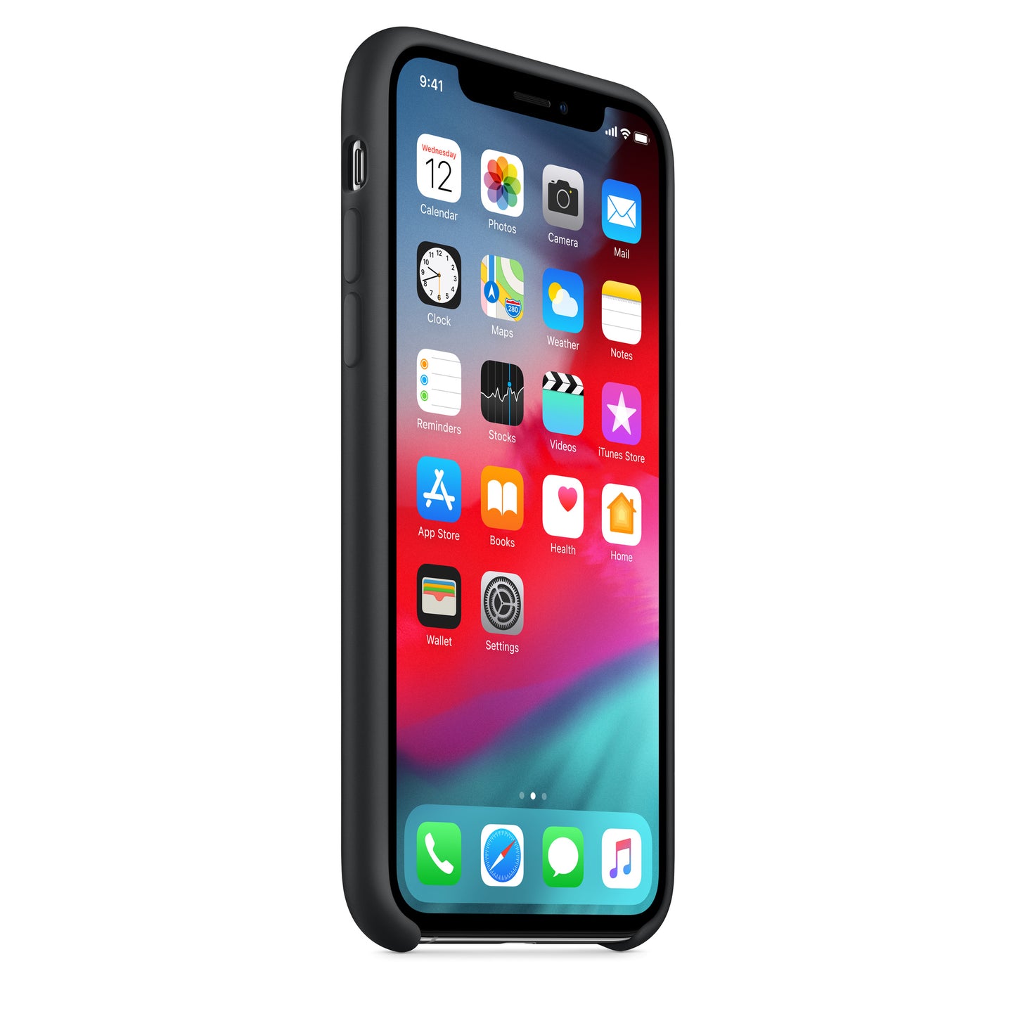 Apple iPhone XS Silikon Case – Schwarz – Detail