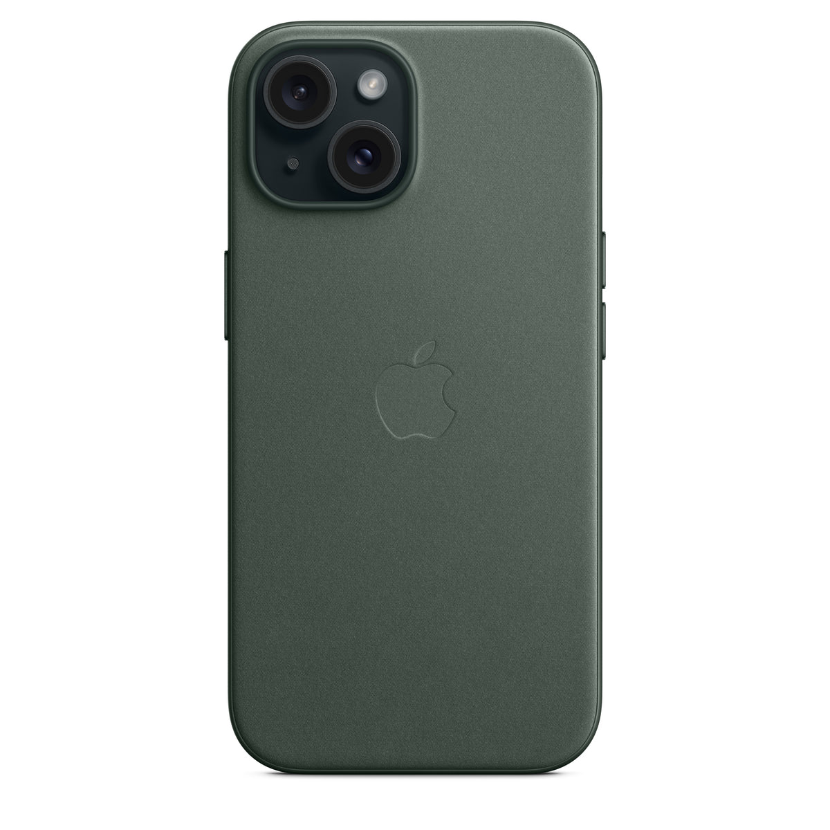 Apple Feingewebe Case mit MagSafe für iPhone 15 immergrün – Seitenansicht