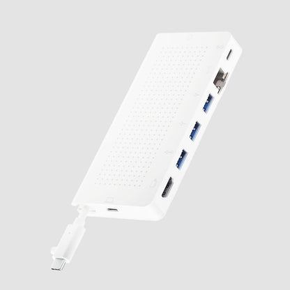 Twelve South StayGo - USB-C Hub mit 8 Ports, Weiss – Frontansicht