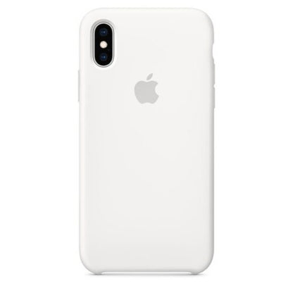 Apple iPhone XS Silikon Case – Weiß – Frontansicht
