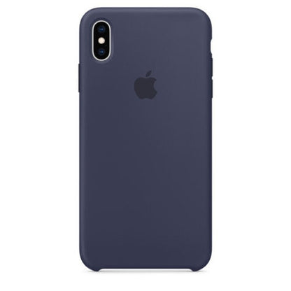 Apple iPhone XS Max Silikon Case – Mitternachtsblau – Frontansicht