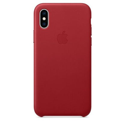 Apple iPhone XS Leder Case, RED – Frontansicht