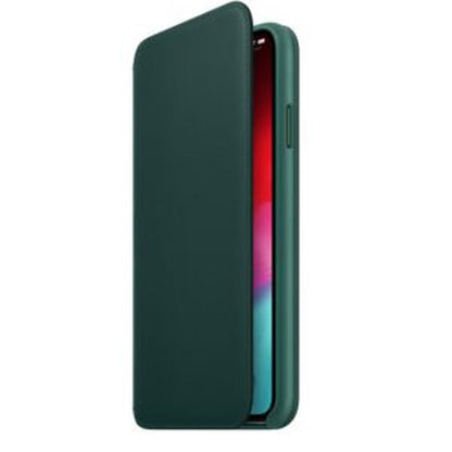 Apple iPhone XS Max Leder Folio waldgrün – Frontansicht