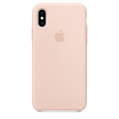 Apple iPhone XS Silikon Case – Sandrosa – Frontansicht