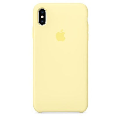 Apple iPhone XS Max Silikon Case – Samtgelb – Frontansicht