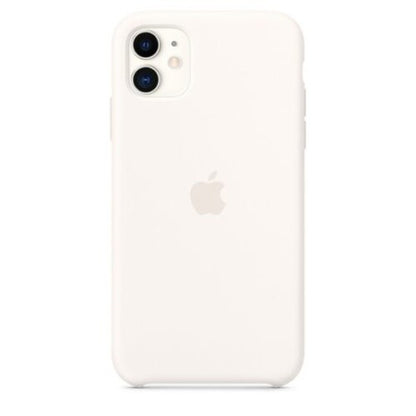 Apple iPhone 11 Silikon Case, weiß – Frontansicht