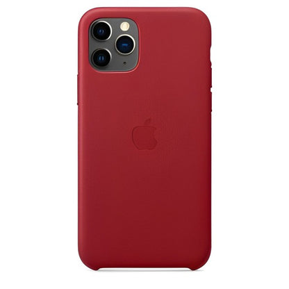 Apple iPhone 11 Pro Leder Case RED – Frontansicht