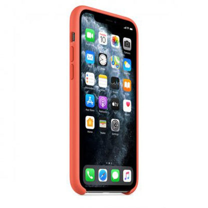 Apple iPhone 11 Pro Silikon Case, clementine – Frontansicht