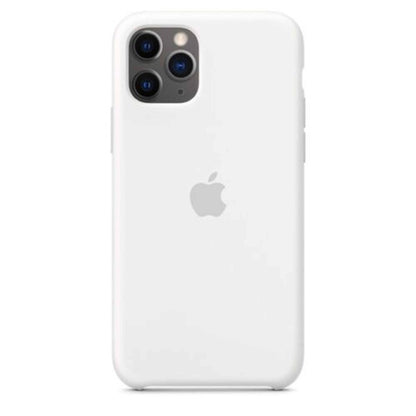 Apple iPhone 11 Pro Silikon Case, weiß – Frontansicht
