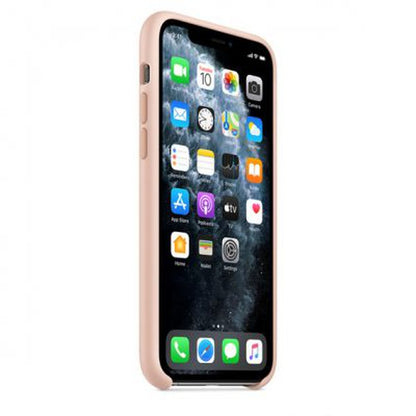 Apple iPhone 11 Pro Silikon Case, sandrosa – Frontansicht