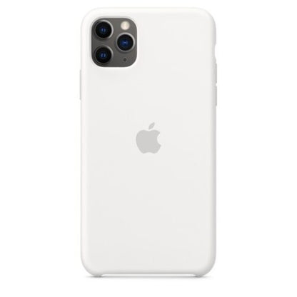 Apple iPhone 11 Pro Max Silikon Case, weiß – Frontansicht