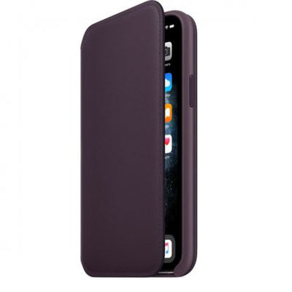 Apple iPhone 11 Pro Leder Folio, aubergine – Frontansicht