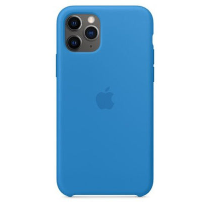 Apple iPhone 11 Pro Silikon Case, surfblau – Frontansicht