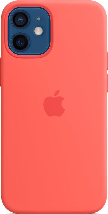 Apple iPhone 12 mini Silikon Case mit MagSafe zitruspink