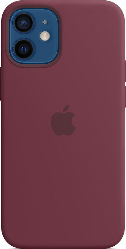 Apple iPhone 12 mini Silikon Case mit MagSafe pflaume