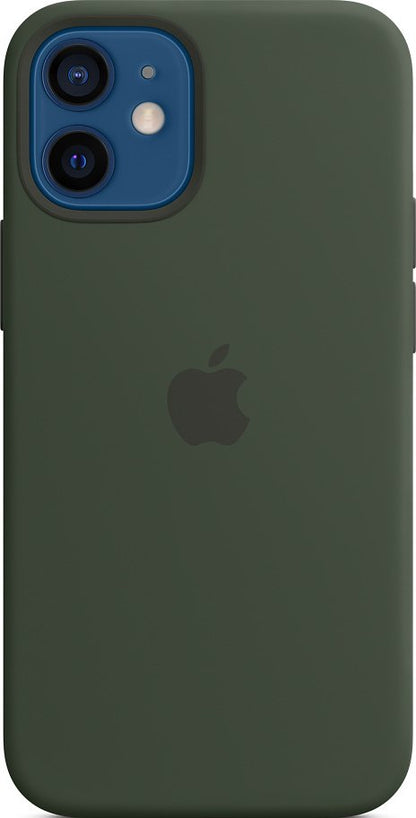 Apple iPhone 12 mini Silikon Case mit MagSafe zyperngrün