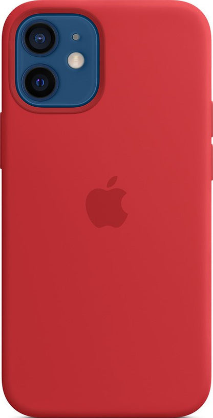 Apple Silikon Case mit MagSafe für iPhone 12 Mini rot – Frontansicht