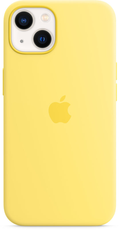 Apple Silikon Case mit MagSafe für iPhone 13 Zitronenschale – Frontansicht