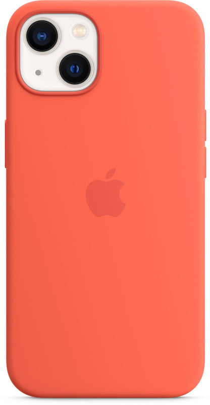 Apple Silikon Case mit MagSafe für iPhone 13 Nektarine – Frontansicht