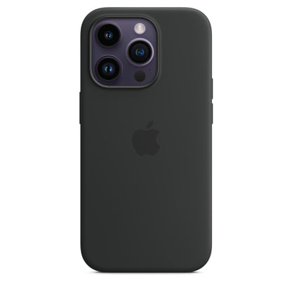 Apple iPhone 14 Pro Silikon Case mit MagSafe mitternacht