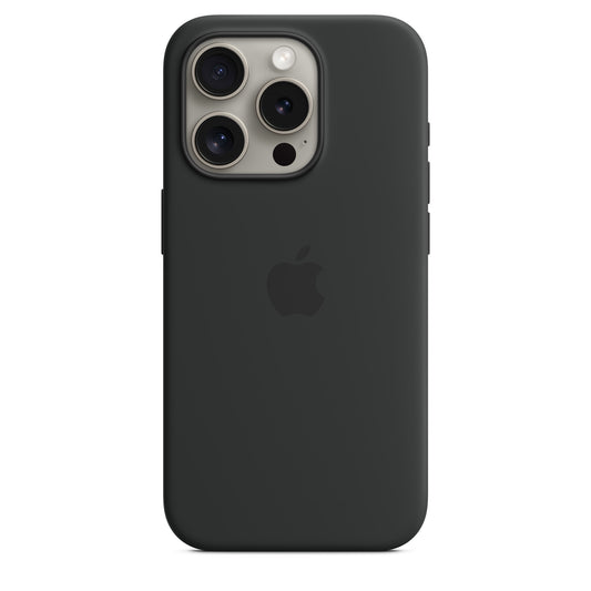 Apple iPhone 15 Pro Silikon Case mit MagSafe schwarz MT1A3ZM/A