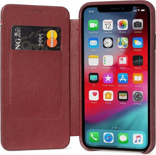 Decoded Leder Slim Wallet für iPhone XS/X, lila D8IPO58SW3BY