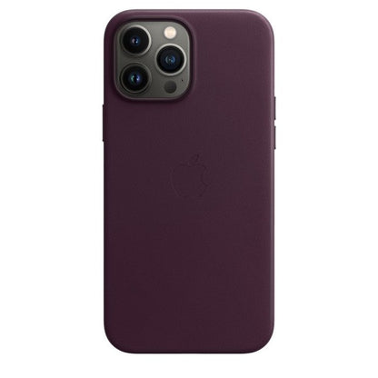 Apple iPhone 13 Pro Max Leder Case mit MagSafe dunkelkirsch – Frontansicht