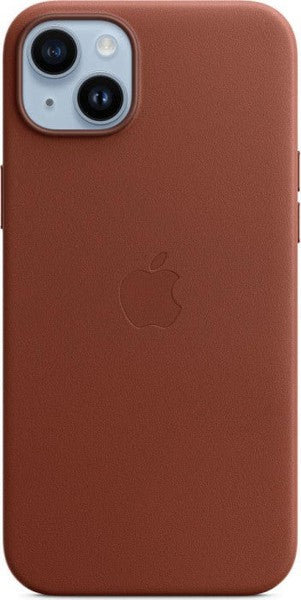 Apple iPhone 14 Plus Leder Case mit MagSafe umber – Frontansicht