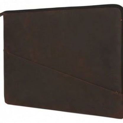 Decoded Leder Slim Sleeve für Apple MacBook Pro 15", gewachstes braun