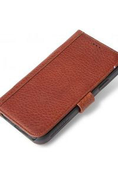 Decoded Leder Wallet Case mit Magnetverschluss für iPhone XR, braun
