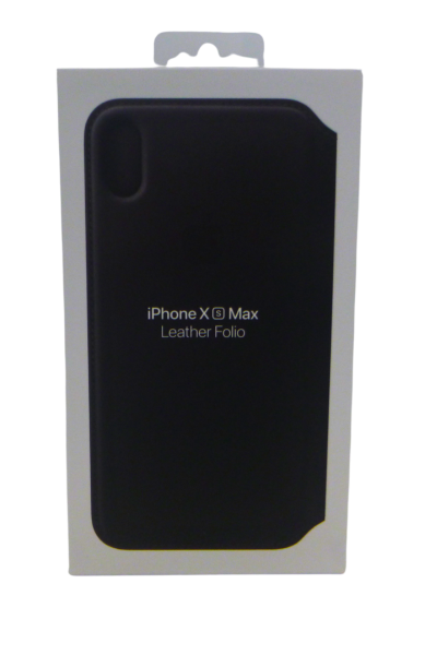 Apple iPhone XS Max Leder Folio schwarz – Frontansicht