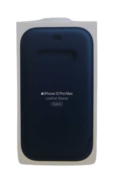 Apple Lederhülle mit MagSafe für iPhone 12 Pro Max baltisch blau iP12-6723839401 – Frontansicht