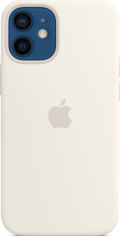 Apple iPhone 12 mini Silikon Case mit MagSafe weiß – Frontansicht