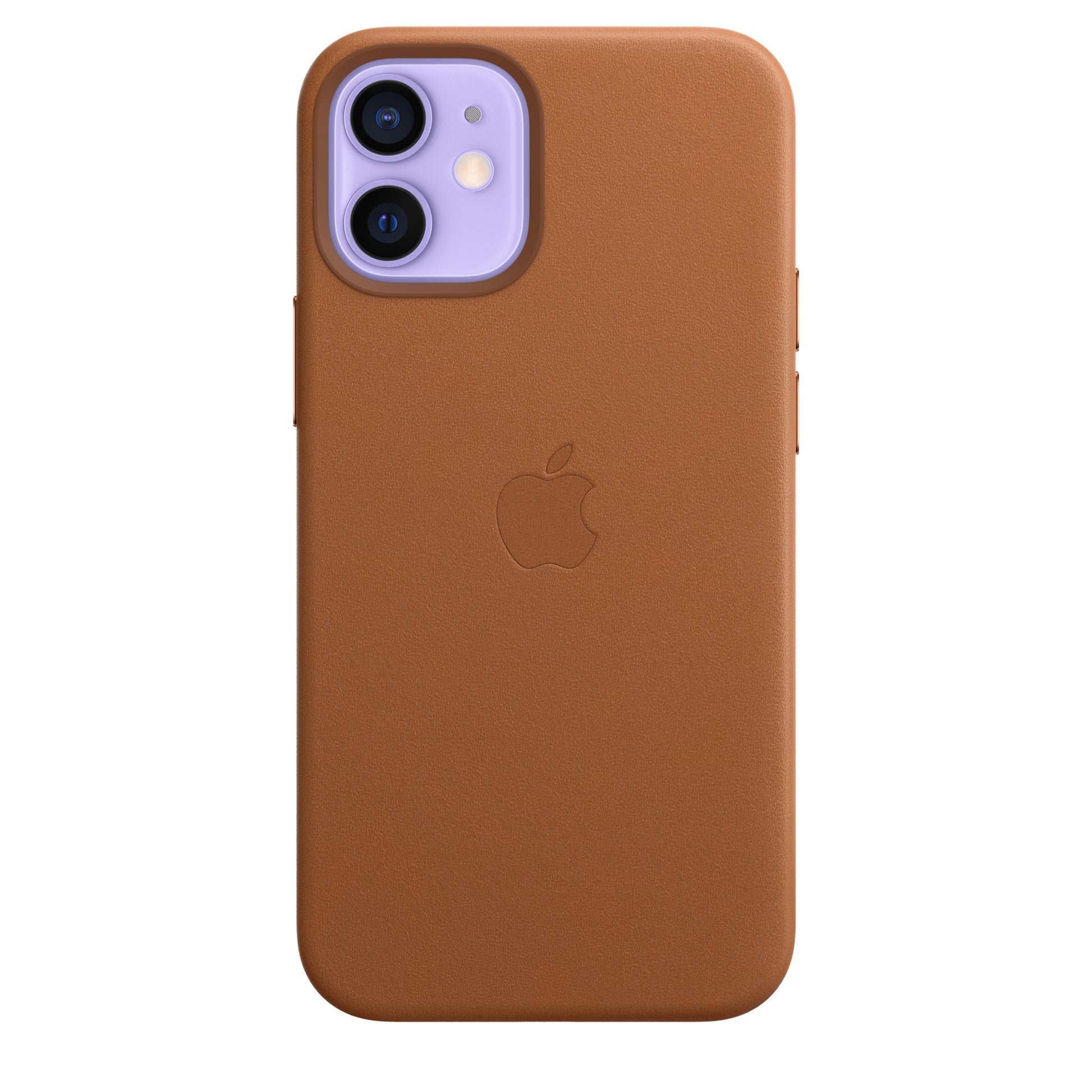 Apple iPhone 12 mini Leder Case mit MagSafe sattelbraun – Detail