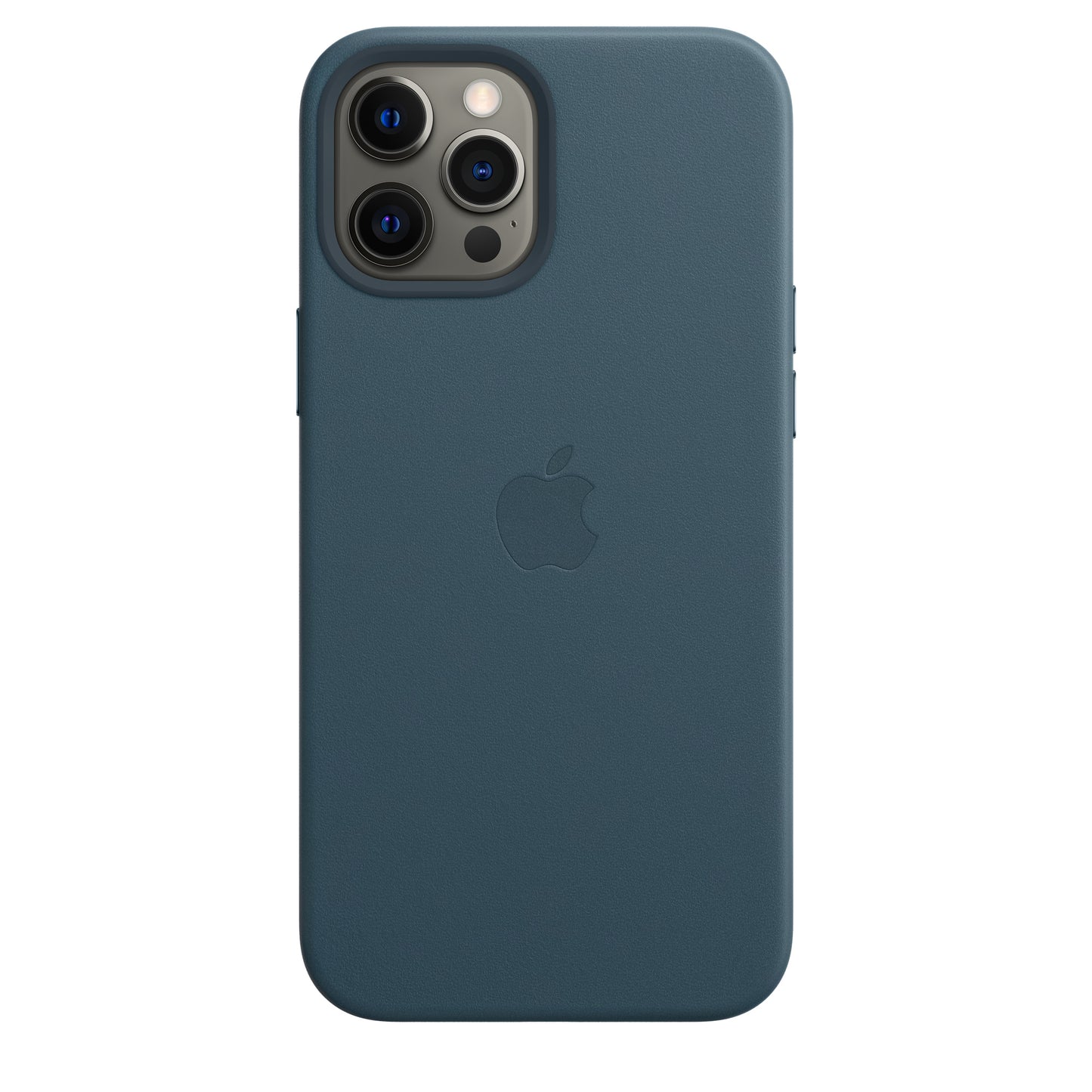 Apple iPhone 12 Pro Max Leder Case mit MagSafe baltisch blau – Rückseite
