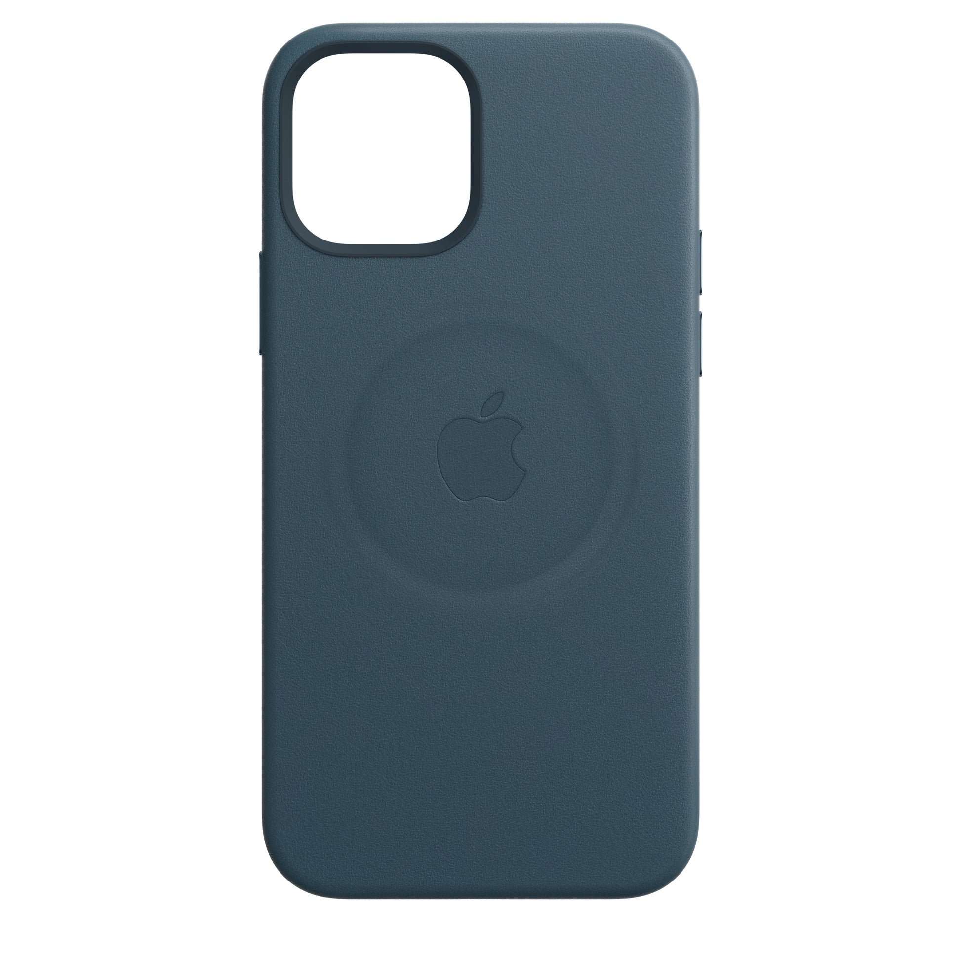 Apple iPhone 12 Pro Max Leder Case mit MagSafe baltisch blau – Seitenansicht