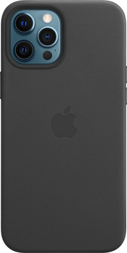 Apple iPhone 12 Pro Max Leder Case mit MagSafe schwarz – Frontansicht