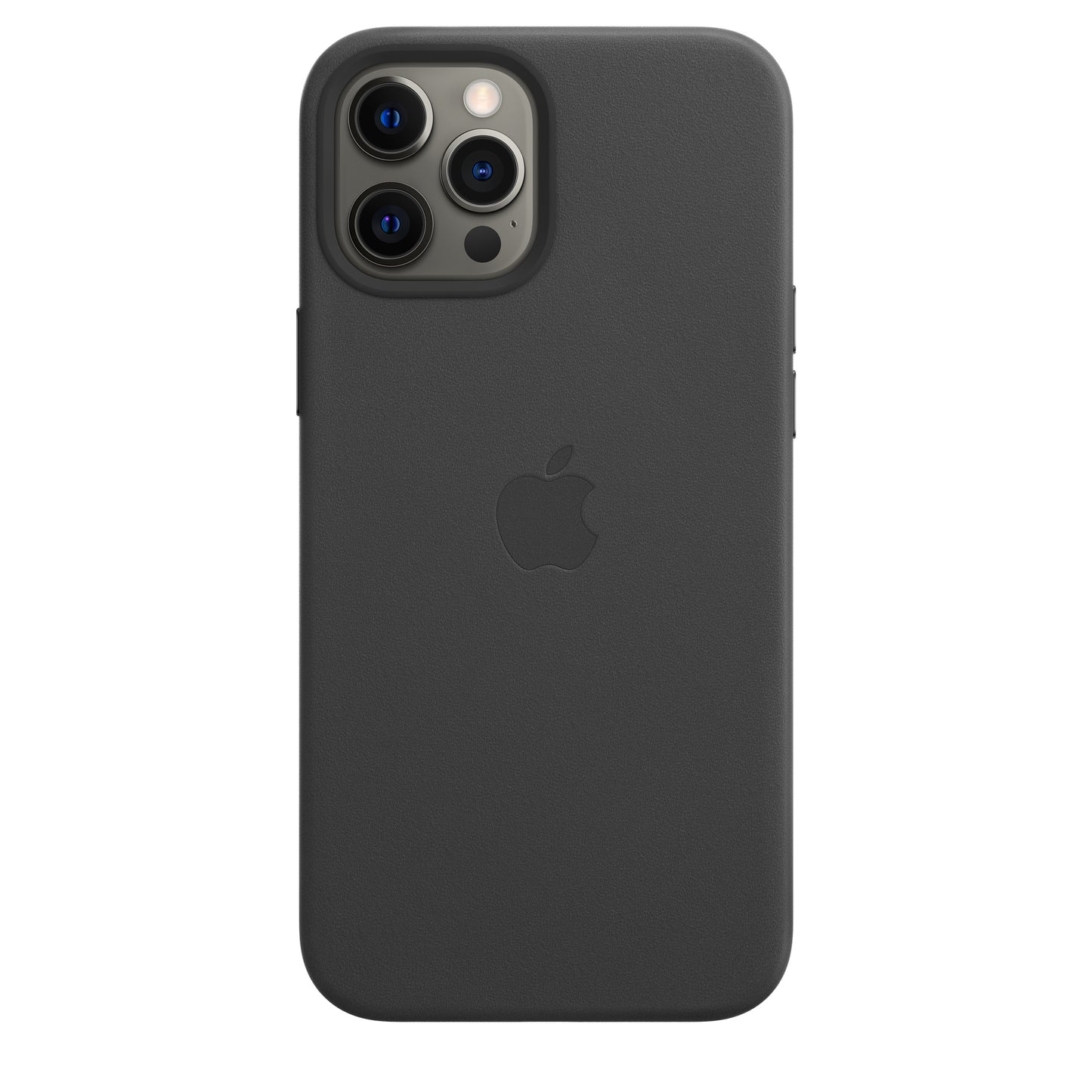 Apple iPhone 12 Pro Max Leder Case mit MagSafe schwarz – Rückseite
