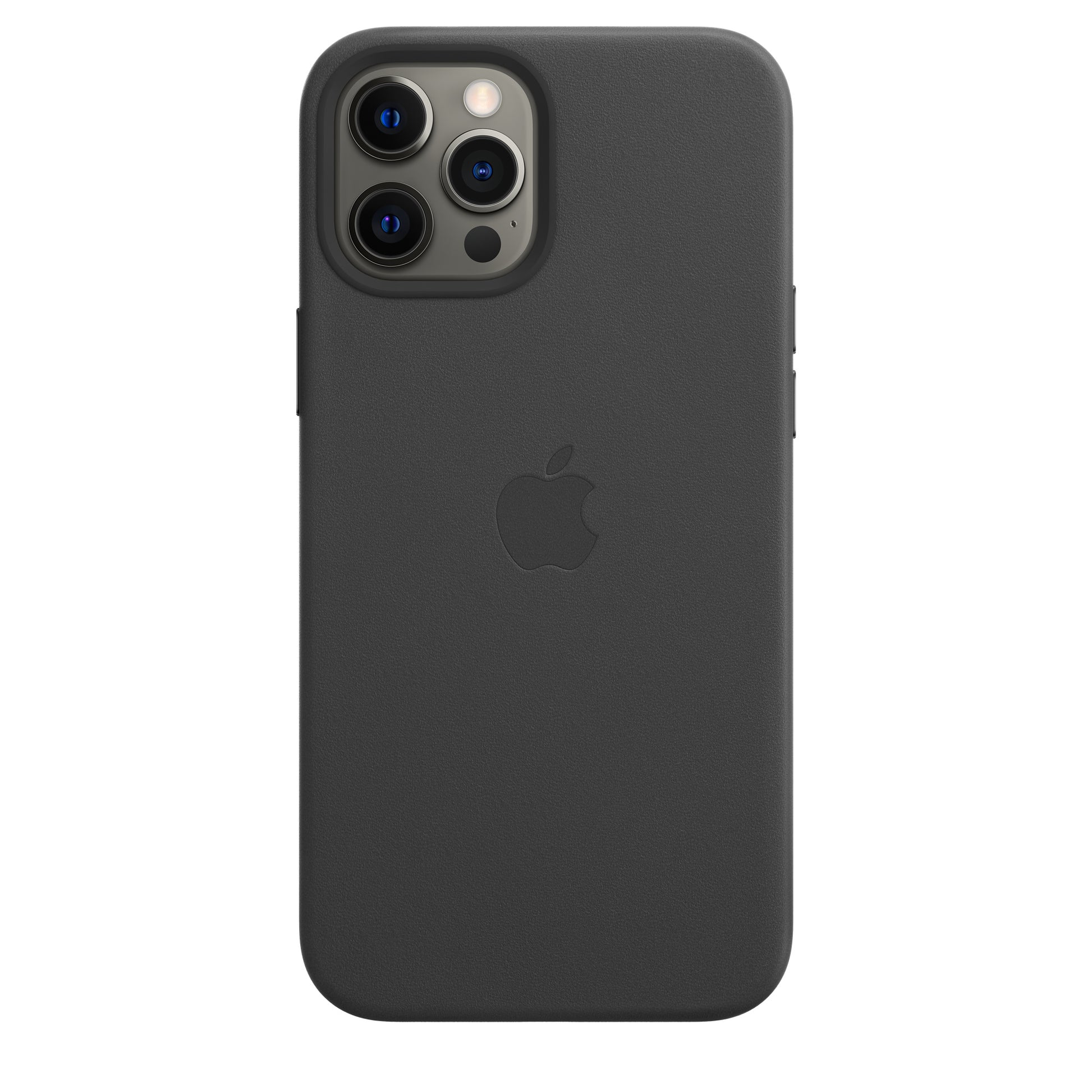 Apple iPhone 12 Pro Max Leder Case mit MagSafe schwarz – Rückseite