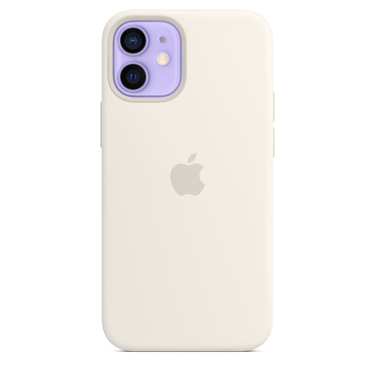 Apple iPhone 12 mini Silikon Case mit MagSafe weiß – Detail
