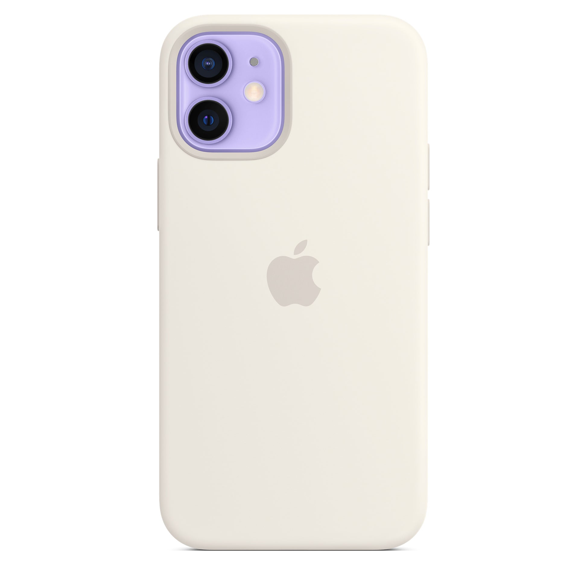 Apple iPhone 12 mini Silikon Case mit MagSafe weiß – Detail