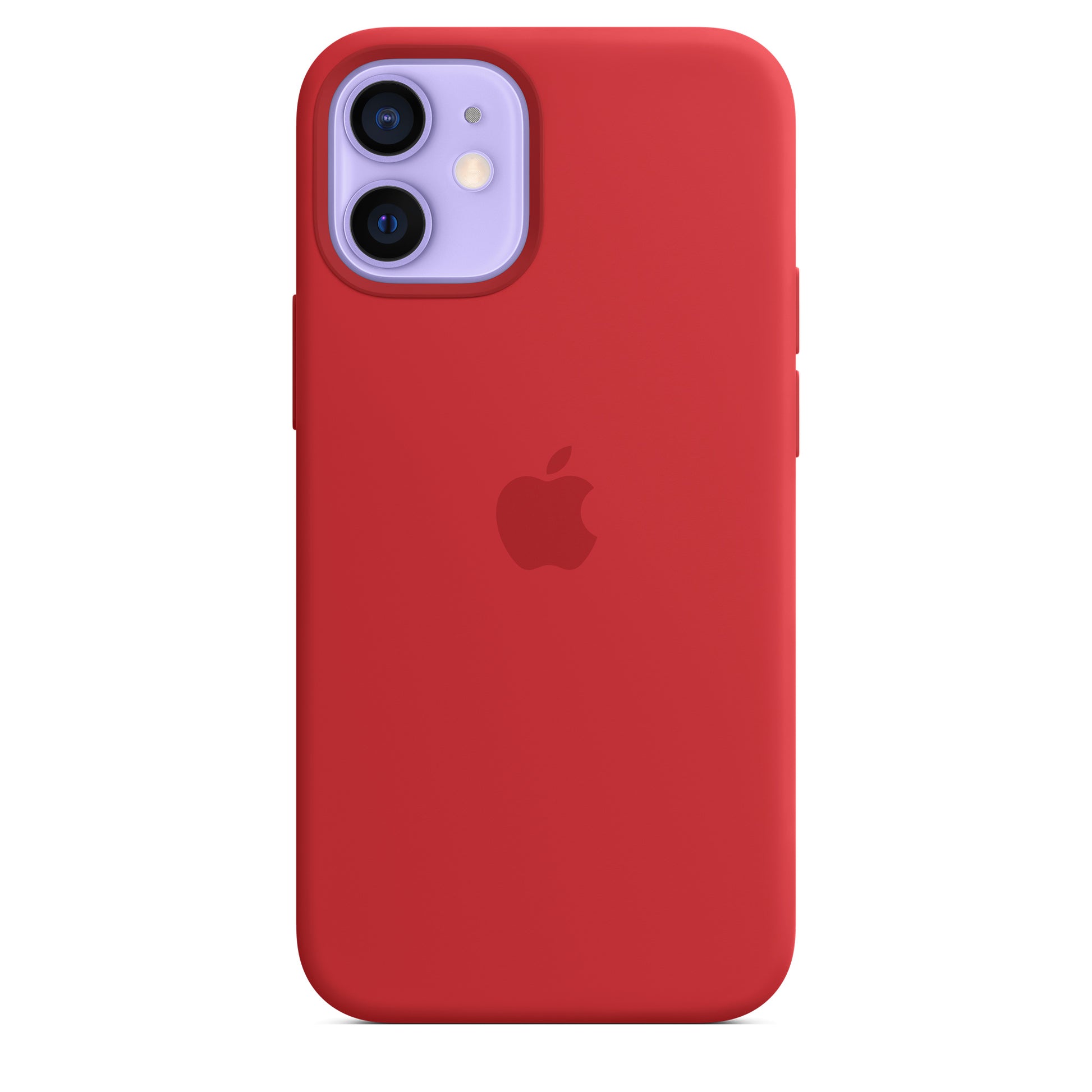 Apple Silikon Case mit MagSafe für iPhone 12 Mini rot – Detail