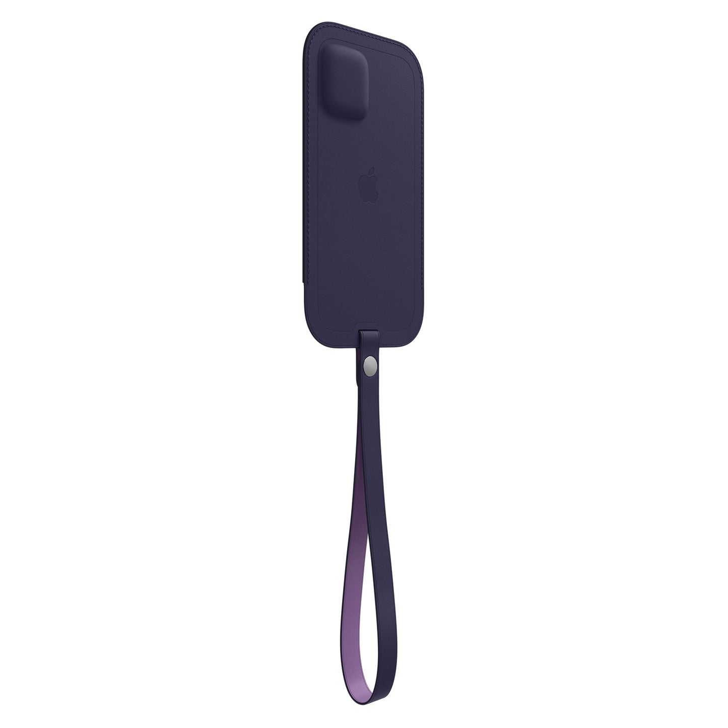 Apple Lederhülle mit MagSafe für iPhone 12/12 Pro dunkelviolett – Detail