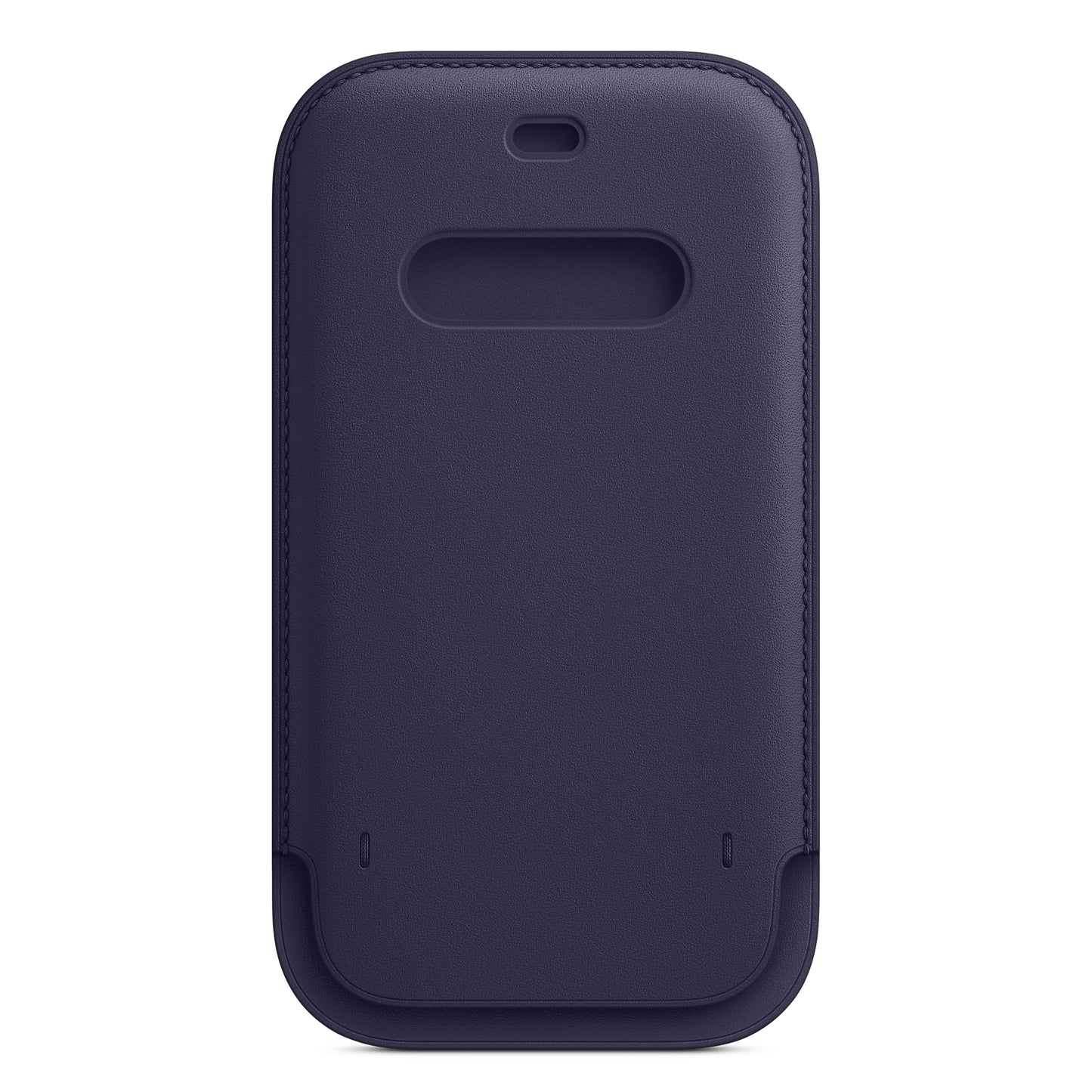 Apple Lederhülle mit MagSafe für iPhone 12/12 Pro dunkelviolett – Rückseite