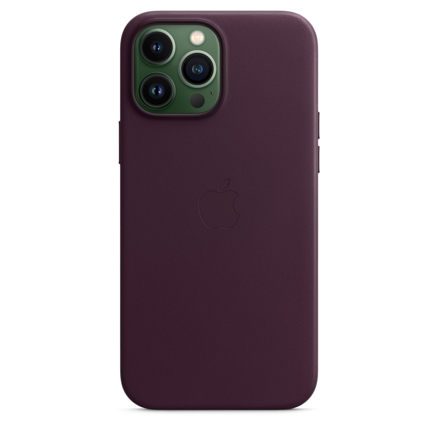 Apple iPhone 13 Pro Max Leder Case mit MagSafe dunkelkirsch – Seitenansicht