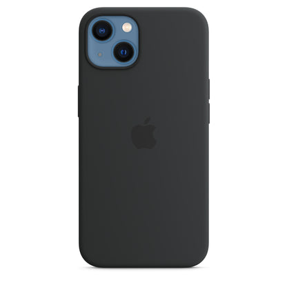 Apple iPhone 13 Silikon Case mit MagSafe mitternacht – Rückseite