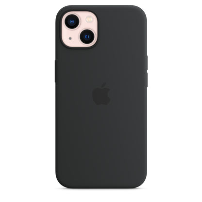 Apple iPhone 13 Silikon Case mit MagSafe mitternacht – Seitenansicht