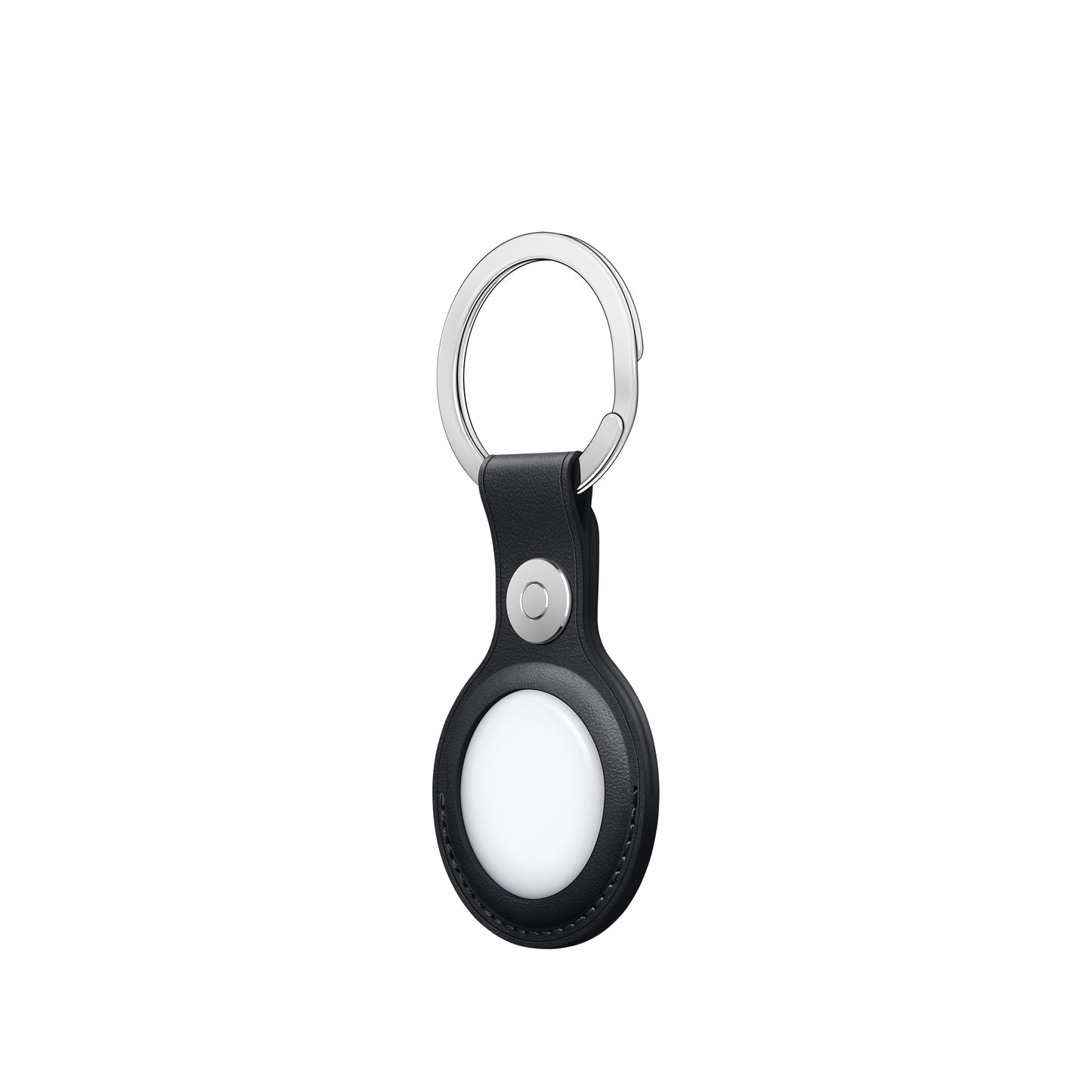 Apple AirTag Leather Key Ring Midnight – Frontansicht